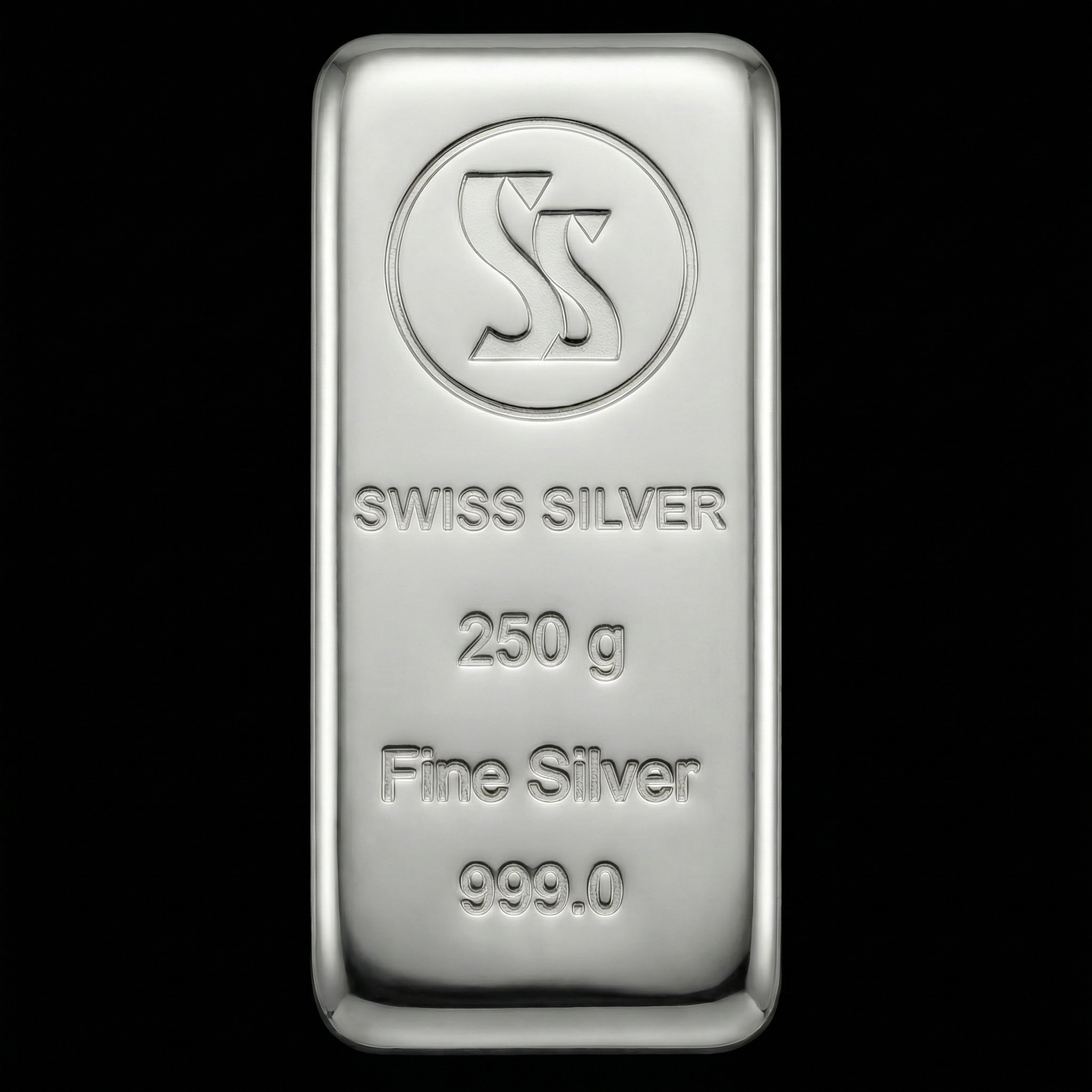 250g Swissgold Fine Silver Ingot 999